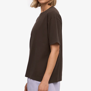 Camiseta de Verano para Mujer, Estilo Urbano, Holgada, 100% Algodón, Cuello Redondo, Transpirable, Manga Corta, Venta Caliente - Product Image 2