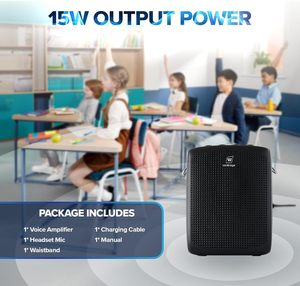 Personal Voice Amplifier <strong>Small</strong> Portable Microphone Rechargeable Megaphone Wireless Microphone <strong>Speaker</strong> - Product Image 6