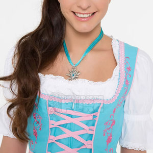 Robe dirndl décontractée respirante à imprimé personnalisé pour femmes, nouvelle robe d'Oktoberfest allemande brodée, mi-longue, manches courtes - Product Image 6