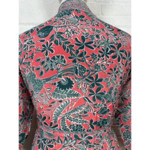 Floral Print Silk Blend <b>Kimono</b> Robe Classic Style <b>Plus</b> <b>Size</b> Sleepwear Soft Woven Fabric Drawstring Closure for Home Bridal Use - Product Image 3