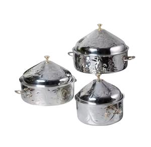 Exclusive Design Shiny Polished Round Metal Hotpot Wedding and Event Dinner Service Casserole Hot Pot for Wedding Serving Warmer - Product Image 3