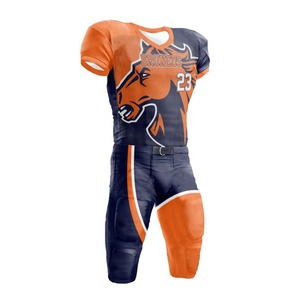 Maillots de football américains vierges personnalisés, logo imprimé par sublimation, uniformes de football à manches courtes - Product Image 3