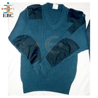 Pull classique pour homme en laine acrylique anti-rétrécissement, respirant, uni, à manches longues, col en V, avec applications, haute qualité, automne 2023