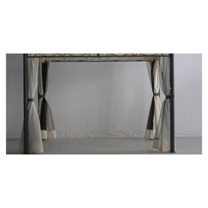 Amicasa OREGON - Juego de Carpa Gazebo de Poliéster de 3 x 3 m para Entretenimiento al Aire Libre, Incluye Cortinas y Cenefas - Product Image 1