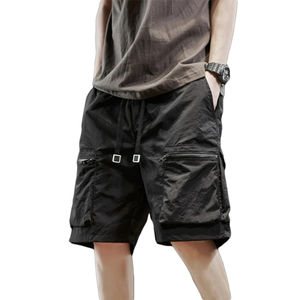 2026 Trending Custom OEM Nylon <b>Shorts</b> Memory Nylon Logo <b>With</b> <b>Zips</b> At Front And Back Side <b>Pockets</b> Nylon <b>Shorts</b> <b>Men</b> - Product Image 4