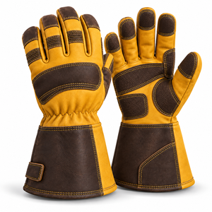 Guantes de Cuero Suave Antideslizantes de Uso General con Puño Reforzado para Trabajo Diario y Actividades al Aire Libre, Protección Confiable y Manejo Cómodo - Product Image 1