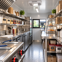 Restaurant-bar populaire préfabriqué de haute qualité en conteneur de 20 pieds pour extérieur, parc ou stand de poulet