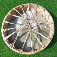 Forme ronde en peau de chèvre de tambour chamanique-Matériaux naturels fabriqués à la main pour la thérapie par le son Trance et le travail énergétique