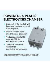 Purificateur d'eau alcaline ionisée de qualité supérieure à 5 plaques pour la santé, le bien-être et la solution d'hydratation, disponible dans le monde entier - Product Image 4