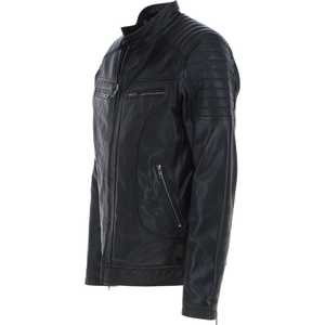 Diseño superior 100% Chaqueta de invierno de manga larga con cuello levantado de cuero de alta calidad para hombre Diseño personalizado disponible a un precio razonable - Product Image 3