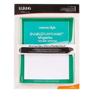 Durable DURAFRAME Magnetic Frames DIN <b>A4</b> PVC Green 2 Pieces/Pack Premium Presentation Product Made in Germany - Product Image 2