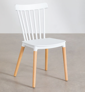 Sillas de comedor de Metal cómodas de diseño escandinavo moderno, muebles de madera de teca de caoba maciza para el hogar, bares, almacenes - Product Image 1