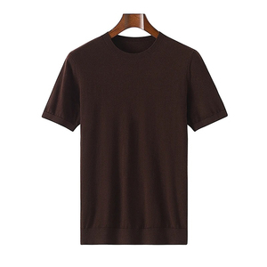Camiseta de Verano para Hombre, Estilo Casual, Color Sólido, Cuello Redondo, Manga Corta, 100% Algodón, Transpirable, de Secado Rápido, Antiarrugas - Product Image 4