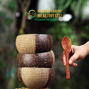 Meilleur vendeur et meilleur prix 2025!!! Bol de noix de coco fait main naturel réutilisable écologique avec logo personnalisé pour masque facial - Product Image 5