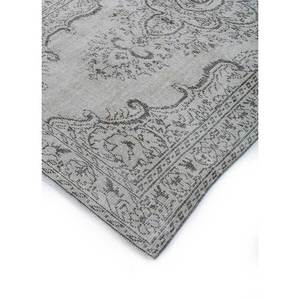 Tapis en laine noués à la main gris et noir vintage pour la maison, le salon, le couloir, tapis rectangulaire abstrait fait main pour adolescents - Product Image 2