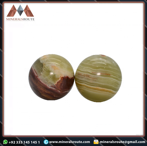 ลูกบอลทรงกลมโอนิกซ์โอนิกซ์คุณภาพเยี่ยมกระดาษน้ำหนักหินอ่อนสีเขียวสำหรับศิลปะพื้นบ้านใช้ในบ้านสะอาดและมีสไตล์ตามสั่ง - Product Image 3