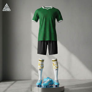 Conjunto de Uniforme de Fútbol de Verano Transpirable de Primera Calidad para Hombres y Niños, Jersey Moderno y Pantalones Cortos, Kit de Entrenamiento 100% Poliéster - Product Image 3