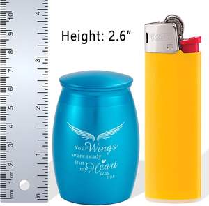 <b>Small</b> <b>Urns</b> <b>for</b> <b>Human</b> <b>Ashes</b> Adult Male Female Cremation <b>Urns</b> <b>for</b> Women Men Decorative <b>for</b> <b>Human</b> Adult Custom Size <b>Urn</b> Blue - Product Image 2