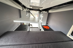 Mini Aluminum Travel Trailer 2 Person Modern Design <b>Slide</b>-Out Kitchen Black <b>Plastic</b> Honeycomb Floor Waterproof Trail Camper - Product Image 5
