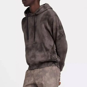 Sweat à capuche surdimensionné en molleton vintage délavé à l'acide personnalisé pour l'hiver avec poche et motif imprimé à l'écran - Vente en gros - Product Image 4