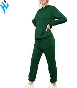 Chándal con logotipo personalizado para mujer, Tops cortos, sudadera y Jogging, conjunto de 2 piezas, chándales de lana gruesa para mujer - Product Image 6