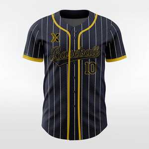 <b>Baseball</b> Jersey Manufacturer Denim Soft-touch Fabric Custom Men's - Product Image 2