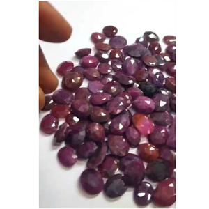 พลอยทับทิมธรรมชาติขนาด10มม. ถึง19มม. จำนวน105ชิ้นขนาด604ซม. ราคาพิเศษของสินค้าผลิตจากโรงงานอัญมณีปลอมที่มีคุณภาพสูงตัดเรา $97ชิ้น - Product Image 1