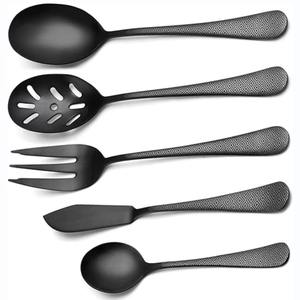 Ensemble de 5 couverts en acier inoxydable Couverts à revêtement multicolore Idéal pour la cuisine de table et le café Nouveau design Poignée Qualité supérieure - Product Image 2