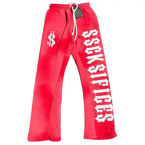 Dtg กางเกงวิ่งพิมพ์ลายผ้าคอตตอน100% เทอร์รี่ใส่วิ่งระบายอากาศได้น้ำหนักเบากางเกงกันลมทรงถุงฤดูหนาวเป็นมิตรกับสิ่งแวดล้อมสีพื้นพลัส - Product Image 5