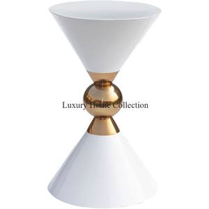 โต๊ะกาแฟสีขาวและสีทองดีไซน์เนอร์ที่น่าชื่นชมดูน่าดึงดูดสำหรับบ้านและโรงแรมล็อบบี้อุปกรณ์ตกแต่งเฟอร์นิเจอร์ - Product Image 1