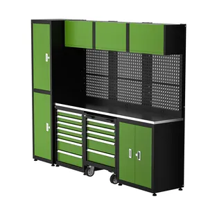 Neatly Heavy duty garage tool boxes and storage cabinets combined workshop workbench for auto repair shop