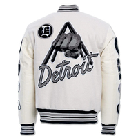 Blouson Bomber Streetwear Style Collège Baseball Personnalisé OEM Vintage Letterman Hip Hop Broderie Chenille Patchwork Décontracté