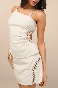 New Best Design Women's High-Waisted <b>Skirt</b> Casual Sun Print Solid Colors Mid-<b>Waist</b> Polyester Material Cheap High Quality Women's - Product Image 4