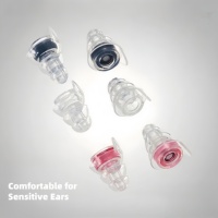 Bouchons de jauge d'oreille en silicone transparent avec cône de réduction du bruit Aier, ajustement parfait pour un confort toute la journée