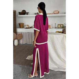 ลายทางตกแต่งสำหรับชุดสูทคอปกโปโลแบบโปร่ง รุ่น 10137 คุณสมบัติระบายอากาศได้ดี - Product Image 5