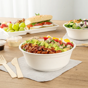 500ml a prueba de fugas respetuoso con el medio ambiente Pulpa de caña de azúcar cuencos de bagazo calor frío desechable logotipo personalizado sopas ensaladas comida para llevar Hotel hogar - Product Image 3