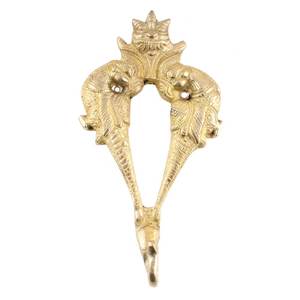 Crochet mural à farine en laiton Ak avec support de plante en laiton | Support de plante droit décoratif pour patère - Product Image 1