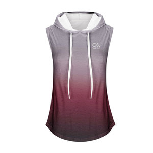 Sudaderas con capucha de gimnasio más vendidas para mujer sin mangas con diseño impreso en color verde sudaderas con capucha de gimnasio - Product Image 4