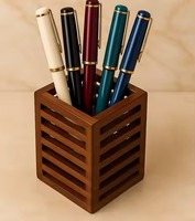 Support à stylos élégant en métal doré à un seul niveau, organisateur de bureau pour stylos/crayons, design moderne pour le bureau, la maison, l'école et l'hôtel