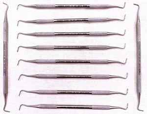 เครื่องมือทันตกรรมชั้นนำขนาด1.0มม. ขนาด1.2มม. เครื่องมือทันตกรรมรวมถึง Curettes ความลึกคู่มือ scalers เยอรมัน - Product Image 1