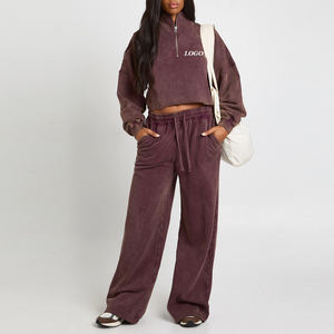 Chándal Deportivo Transpirable para Mujer, a la Moda, de Alta Calidad, Diseño Casual con Efecto Lavado, Ropa Casual Económica - Product Image 1