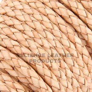 Cordón de Cuero Trenzado Bolo Negro de 5 mm, Listo para Enviar, Cuerda Redonda de Cuero Genuino para Joyería de Moda y Dijes de Diseñador - Product Image 4