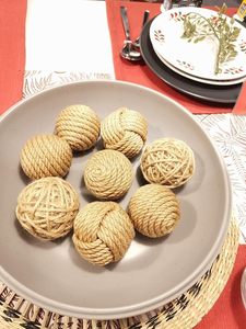 Precioso mosaico dorado Esfera de yute diseño creativo bolas decorativas para el hogar estilo Art Deco adornos de bolas de Navidad regalo para el hogar - Product Image 6