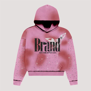 เสื้อฮู้ดดี้ผ้าฝ้าย100% ความทุกข์ขนาดใหญ่สำหรับผู้ชายจัดส่งรวดเร็วโลโก้ที่กำหนดเองทำโดยไม้แขวนเสื้อ impex - Product Image 4