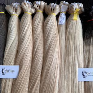 Sun Hair Company Lujo Doble Dibujado Recto Blanco Rubio Trama Paquetes de cabello Extensiones de cabello humano vietnamita crudo Perruques - Product Image 6