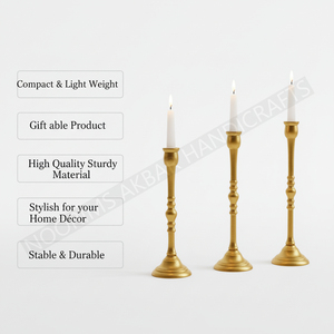 Candelabro de aluminio 2026 para decoración del hogar, portavelas de Color dorado Natural, portavelas de mármol para Decoración - Product Image 5