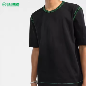 Camisetas Premium Personalizadas para Hombre, 100% Algodón, Cuello Redondo, Talla Grande, Corte Holgado, Peso Pesado 180g, Ecológicas, Antiarrugas, con Contraste - Product Image 4