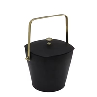 Vente en gros en usine seau à glace à boisson cylindrique en acier inoxydable avec nouveau design pour les boissons refroidisseur d'argent et conteneur