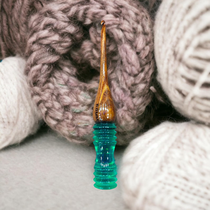 Handcrafted Rosewood Epoxy Crochet <b>Hook</b> Ergonomic Handmade Wooden <b>Tool</b> For Knitting And Crocheting - Product Image 3