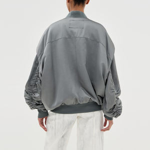 Veste en satin à manches longues pour femmes Prix bon marché Fournisseur direct d'usine Meilleure arrivée Veste en satin pour femmes à vendre - Product Image 2